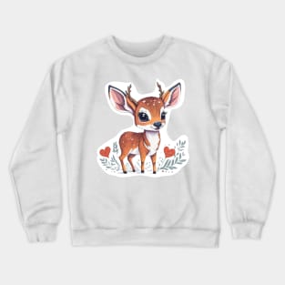 Minimal Cute Baby Deer Crewneck Sweatshirt